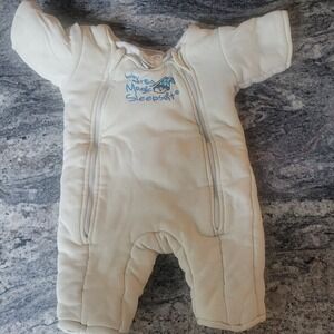 Baby Merlin's Magic Sleepsuit Cream Color  Small 3-6 MONTHS 100% Cotton